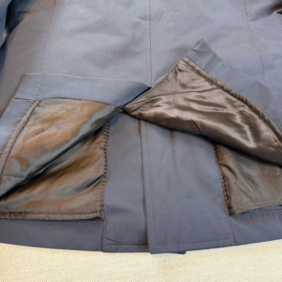 HUGO BOSS Men's Navy Blue Trench Coat Full Length Modern Classic Style Size 40R - Picture 13 of 16